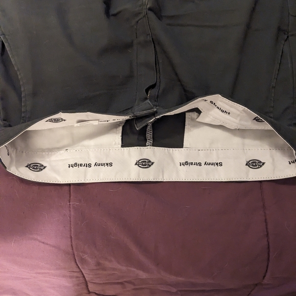 Dickies Skinny Fit Double Knee Work Pants 33x32 Olive Green - Picture 4 of 4